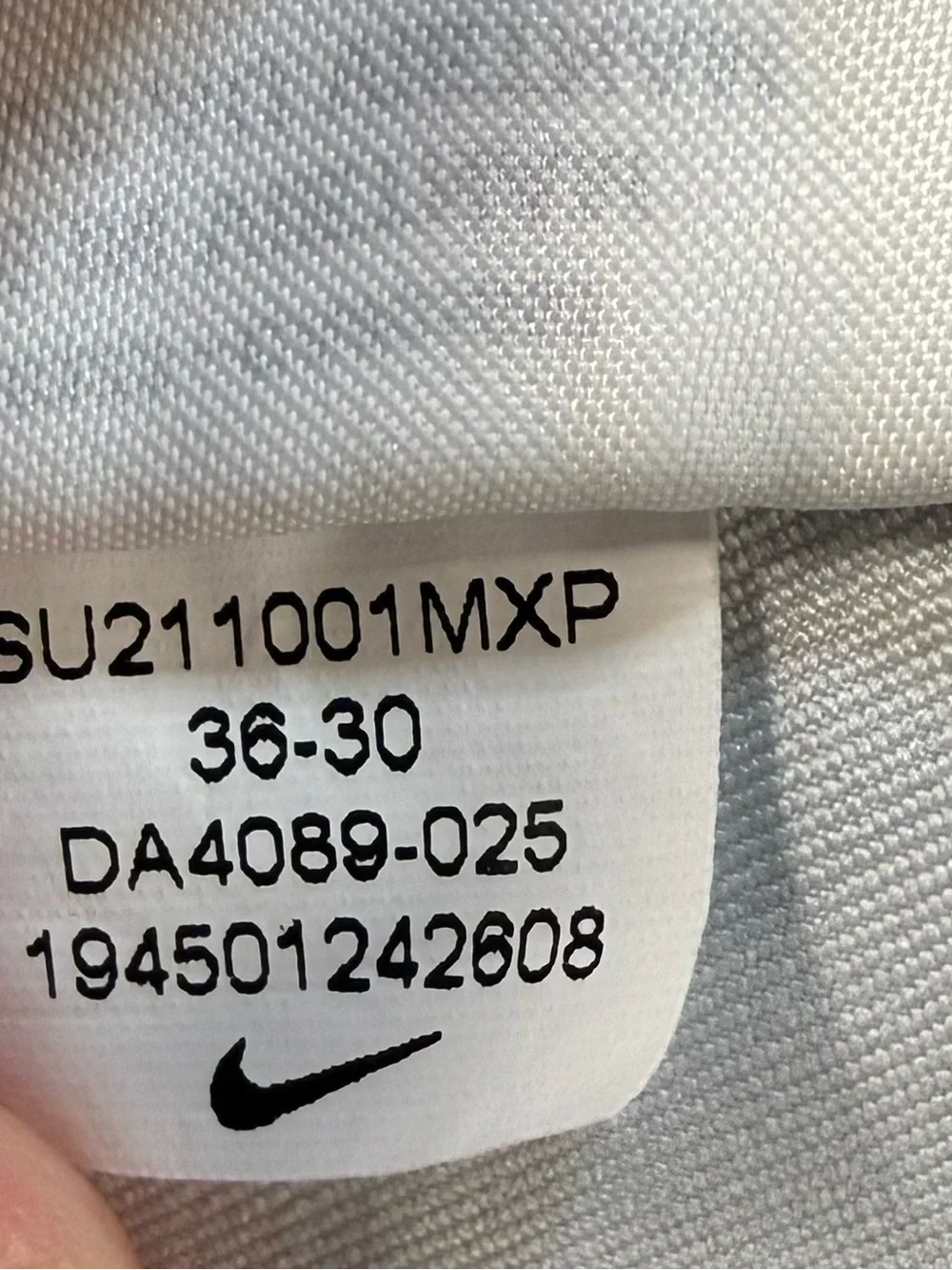 Nike Dri-FIT UV Golf Chino Pants Standard Fit 36x30 Light Gray Performance